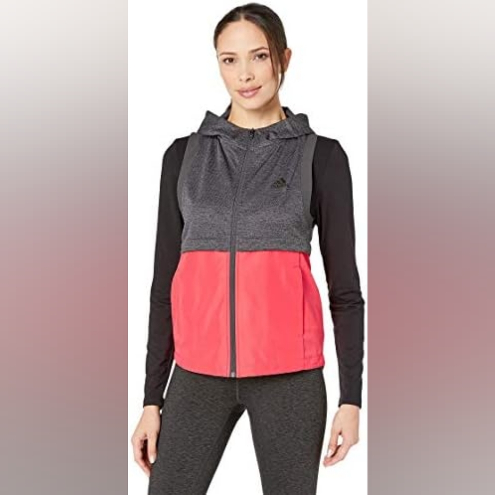 Adidas Women's Gray and Pink Jacket XS
